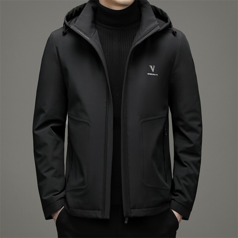 2023冬季新款纯色脱卸帽羽绒服爸爸装休闲外套上衣YYYR07862-P245,男装羽绒服,电商B212（原钱塘6029）
