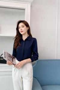 钉钻华尔缎衬衫高品质,女装衬衫,七米