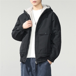 2025秋冬季双面穿毛绒工装棉服男潮牌宽松百搭加厚上衣服图片