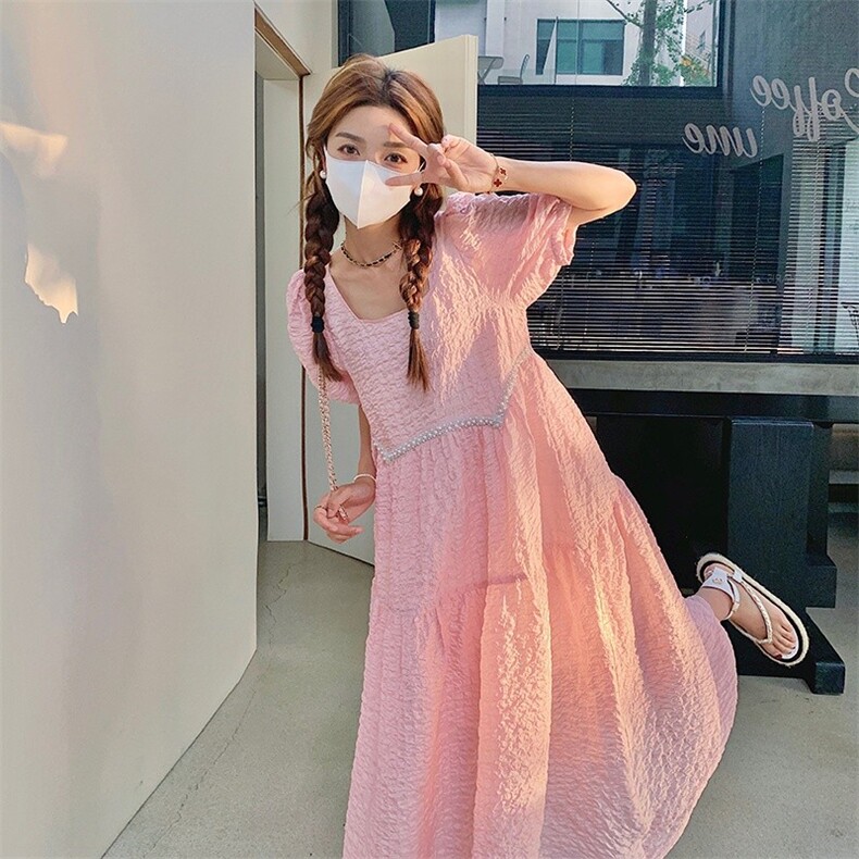 大货已出粉色仙女裙251-25117-P105-K158，女装连衣裙，浙宝189