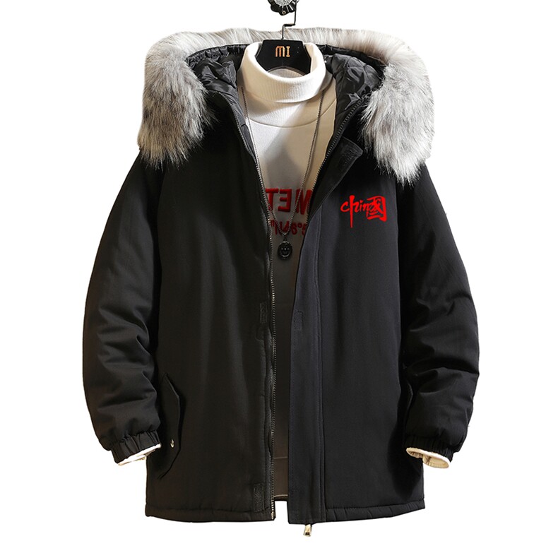 MM48276-P130冬季大毛领衣男士大码加厚袄男服砖墙,男装棉衣,电商A040A