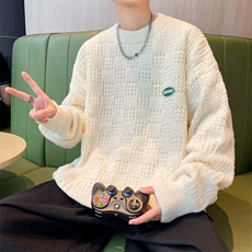 日系毛衣男2025春秋季条纹针织衫港风宽松情侣线衣外套EA003-P50，男装针织衫/毛衣，星座911-3