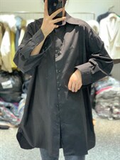 2022秋季新款韩版百搭纯色休闲系扣显瘦衬衫，女装衬衫，L·H·X