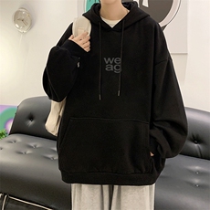 抖音供货、重磅360克现货字母印花连帽卫衣宽松HD019-1-LMWY4451，男装卫衣，电商019-1