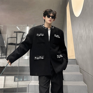 现货  小香风手工珍珠高端设计潮男外套男  A071-3310-P108图片