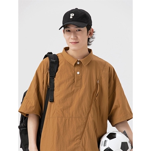 夏季潮流休闲衬衣宽松大码短袖衬衫A161-1704-P40图片