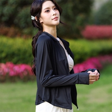 2025夏季新款防晒服冰爽防紫短款修身大帽檐女子，女装防晒衣，蝶眷