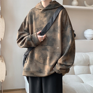 现货 WY10085-特P50 360g面料扎染高品质宽松连帽卫衣图片