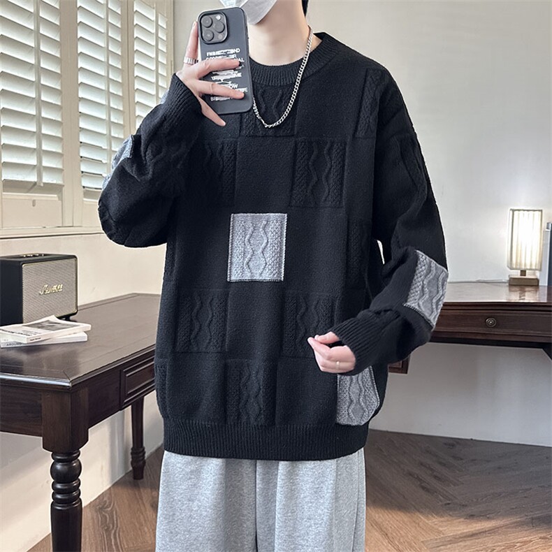 【新品】2025秋冬男士时尚休闲百搭针织毛衣潮流-M083-P50,男装针织衫/毛衣,星座1105-1