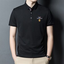 夏季新款男士翻领短袖t恤中年有领男装上衣服休闲POLO衫，男装T恤，电商B212（原钱塘6029）