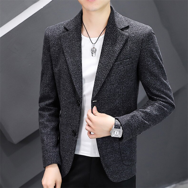 2023春季新款纯色西服男宽松外套男士上衣单件中年商务休闲小西装,男装西服,电商B212（原钱塘6029）