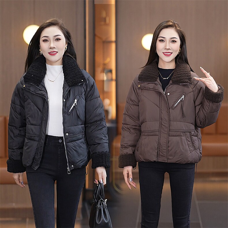 拼接针织时尚新款棉服776P125,女装棉衣/棉服,乐衣轩