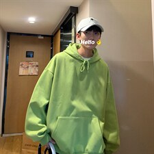2022年春季新款男士宽松连帽休闲长袖纯色套头卫衣上衣/WY700，男装卫衣，电商D223-1