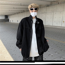 牛仔外套男宽松休闲立领夹克港风百搭痞帅时尚潮牌上衣服8939P73，男装夹克，星座410-2