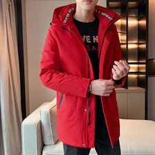 主推90%白鸭绒M-8XL大码中长羽绒服109-2198-P205，男装羽绒服，星座109