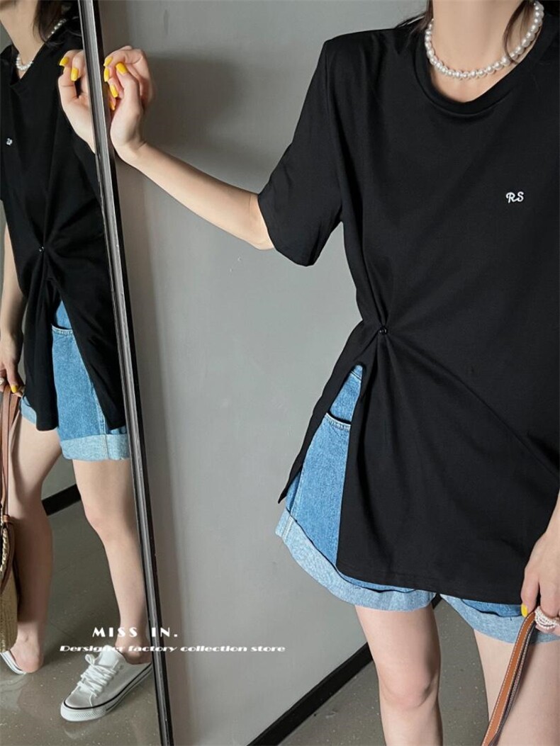 现货小众设计师款垫肩T糖果色，其它，蜜思印·金