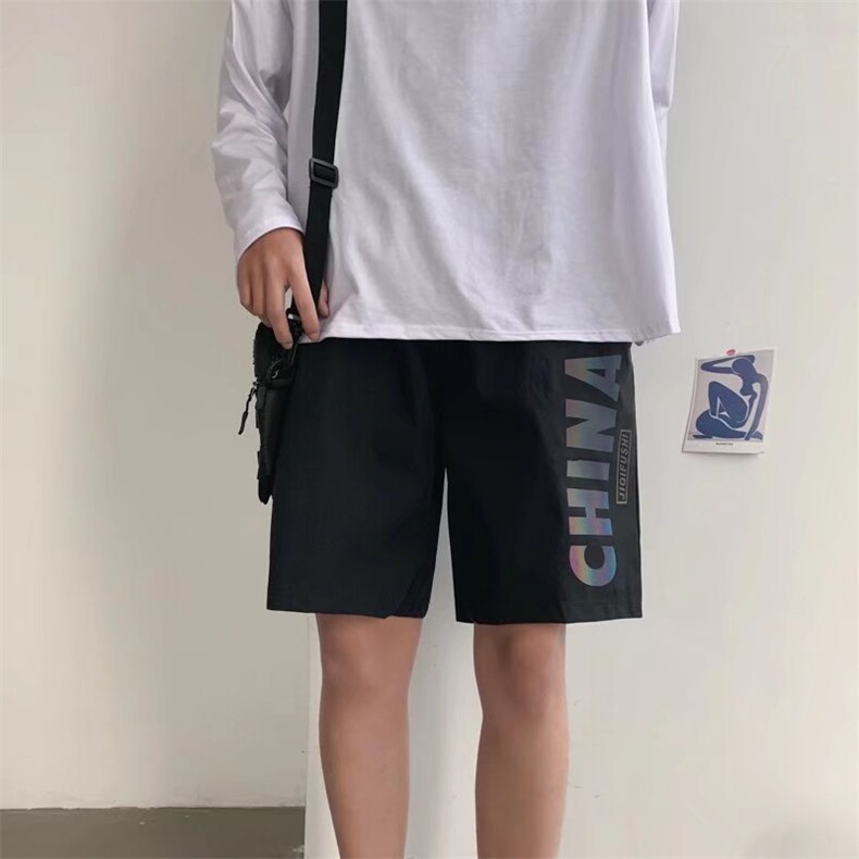 男春季潮流时尚休闲反光短裤D04P25,男装休闲裤,星座1116-2