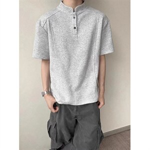 网图-T恤高街痞帅夏季POLO衫正肩拼接男装短袖大码上衣S430-特28，男装T恤，电商A233-1