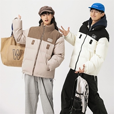 2026冬季新款男日系潮牌拼色宽松休闲棉服加厚外套MY378-F146，男装棉衣，电商A101（原外27）