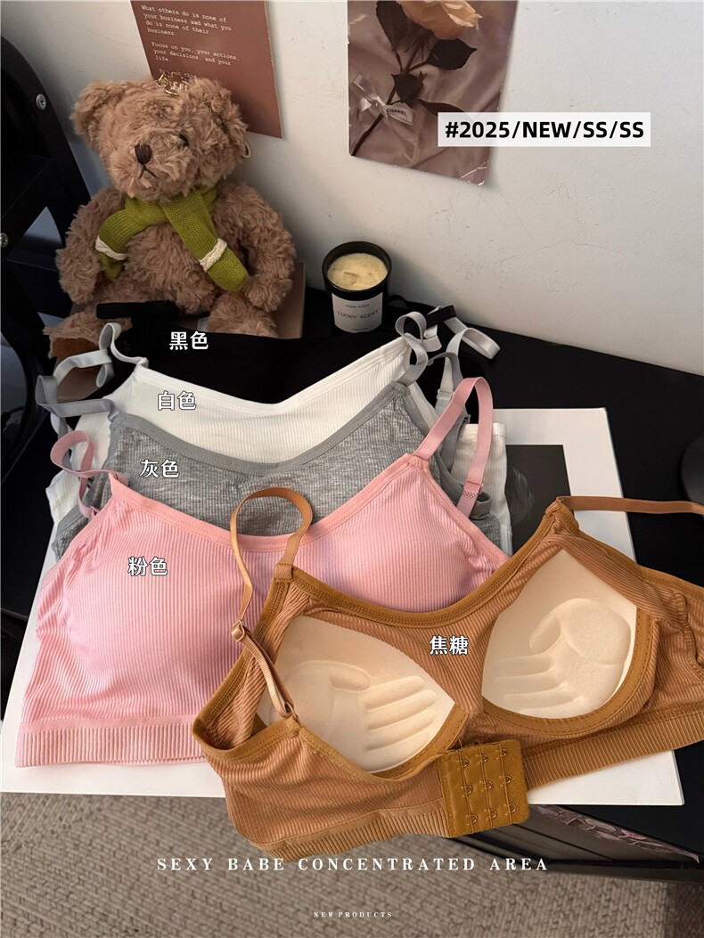夏季美背文胸女吊带背心抹胸内衣无钢圈胸罩聚拢性感裹胸,女装背心吊带,梦白服饰厂