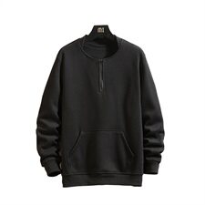 2019冬季新款马切达日系大码宽松休闲纯色加绒加厚卫衣男W656-P50，男装卫衣，电商A001