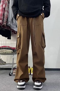2024年美式复古大口袋工装裤潮牌宽松直筒垂感裤子CK742-P55图片