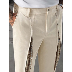 春夏季前幅破缝拼接条绒休闲运动长裤（S-xl）402-2-KZ030批50，女装休闲裤，星座402-2