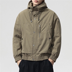 夹棉2025秋冬新款连帽工装夹克男女户外登山服棉服，男装棉衣，电商D215