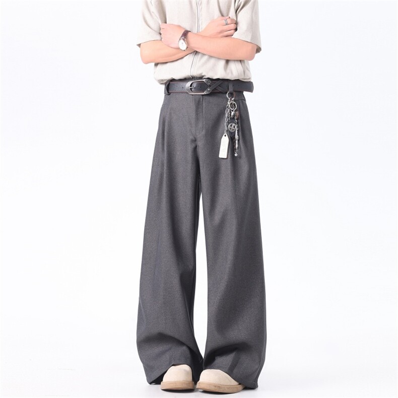 XZ-221-1/K1051/P58美式老钱风立体褶皱直筒百搭阔腿休闲西裤，男装西裤，星座221-1