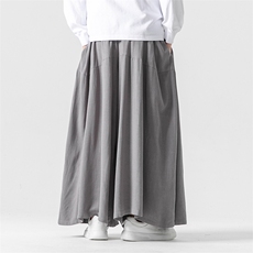 秋装新款大码风棉麻亚麻休闲裤直筒阔腿裤日系复古K262/P75，男装休闲裤，钱塘713