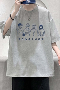 HT73191-P22 华夫格t恤男短袖男大码五分袖 大皂风图片