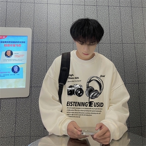 特P25控48 秋冬新款男士圆领卫衣宽松休闲日常百搭上衣WQ2464图片