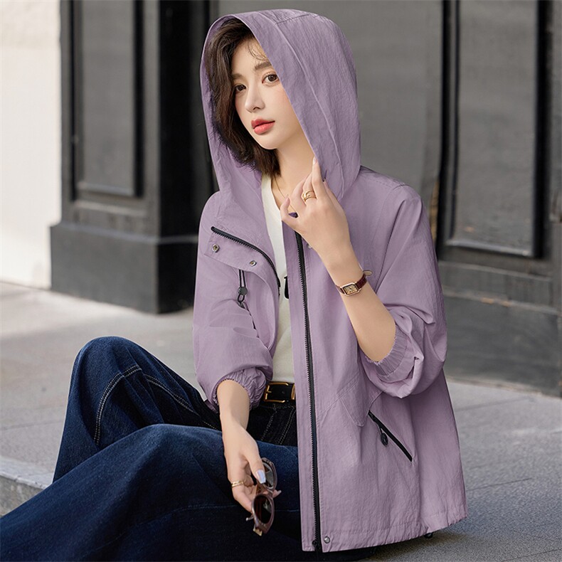 现货。短款夹克短外套女春秋款气质时尚设计感洋气宽松上衣,女装短外套,依万里