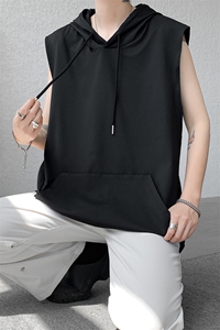 M-8XL特大码冰丝速干连帽背心男篮球运动无袖健身服坎肩TDX315P35图片