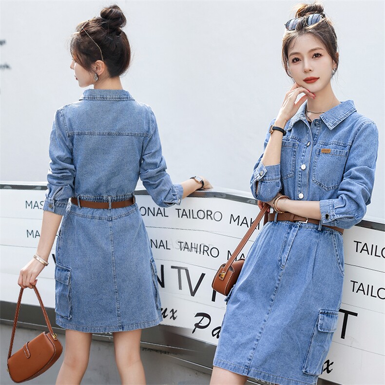 时尚潮流40-49周岁18-24周岁2023年春季，女装牛仔裙，浪花E族（衣布洛）