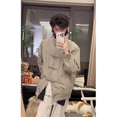 【有货】DJK611-P55春秋新中式复古盘扣百搭潮外套男女工装夹克，男装夹克，星座603-2