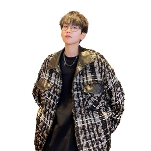 ！抖音直播小香风拼接夹克衫外套XH27-P100图片