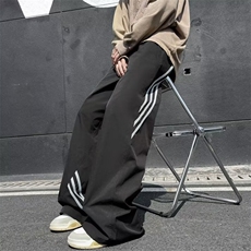 三条杠冲锋裤子男户外机能防水登山裤子痞帅宽松休闲长裤K135/P35，男装休闲裤，星座506