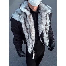 羊羔绒毛棉袄男士冬季2025新款加厚加绒棉衣冬装情侣棉服外套，男装棉衣，星座506A