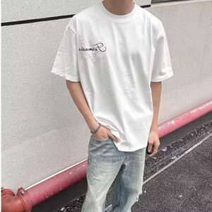 美式黑色立体浮雕短袖男款夏季小众提花刺绣t恤重磅半袖 TC23图片