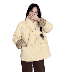 现货 甜美爱心配围巾短款羽绒服 2C236-T007-P235-K328图片