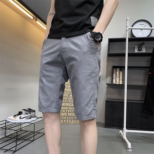 夏季薄款纯工装短裤百搭休闲七分马裤潮牌ins中裤G2818P40图片