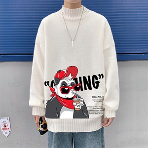 M18218-P45加绒款-P65半高领毛衣男士大码针织衫男毛线衣男，男装针织衫/毛衣，电商A040