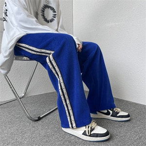 秋冬织带秋款裤子长裤美式拖地裤直筒休闲裤宽松设计K2211 P45图片