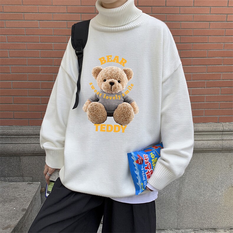 港风休闲毛衣秋冬新款印花上衣男韩版潮流休闲A161-2-M2061-P50，男装针织衫/毛衣，电商A161-2