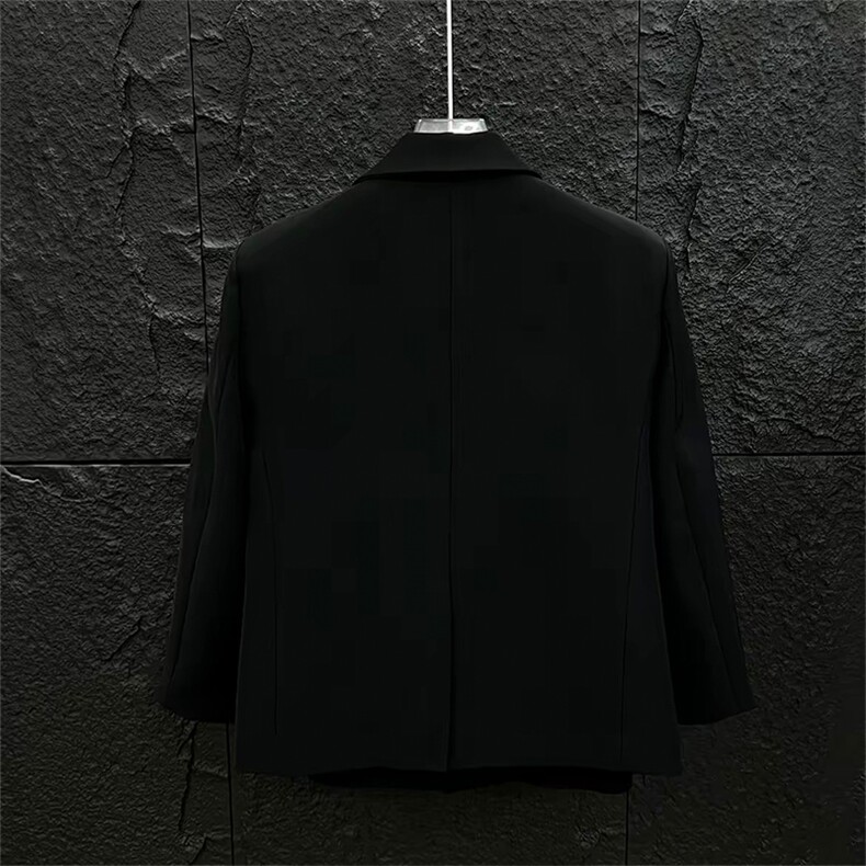 网图高级感金属设计感垫肩西装外套男士休闲西服XZ15P125,男装西服套装,星座512-1（原513-3）
