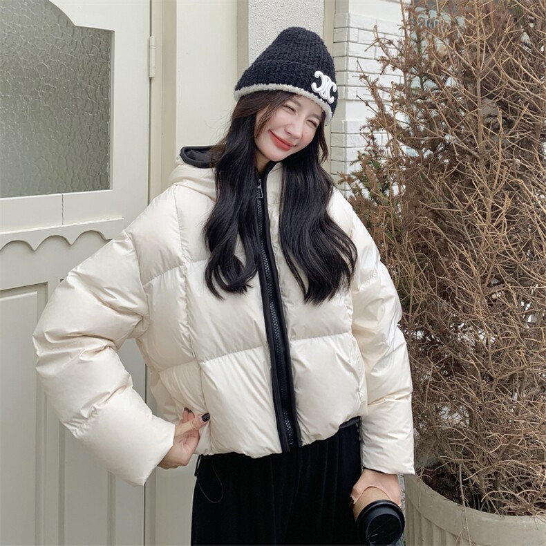 短款连帽加厚保暖面包服茧形羽绒外套女,女装羽绒服,浙宝189