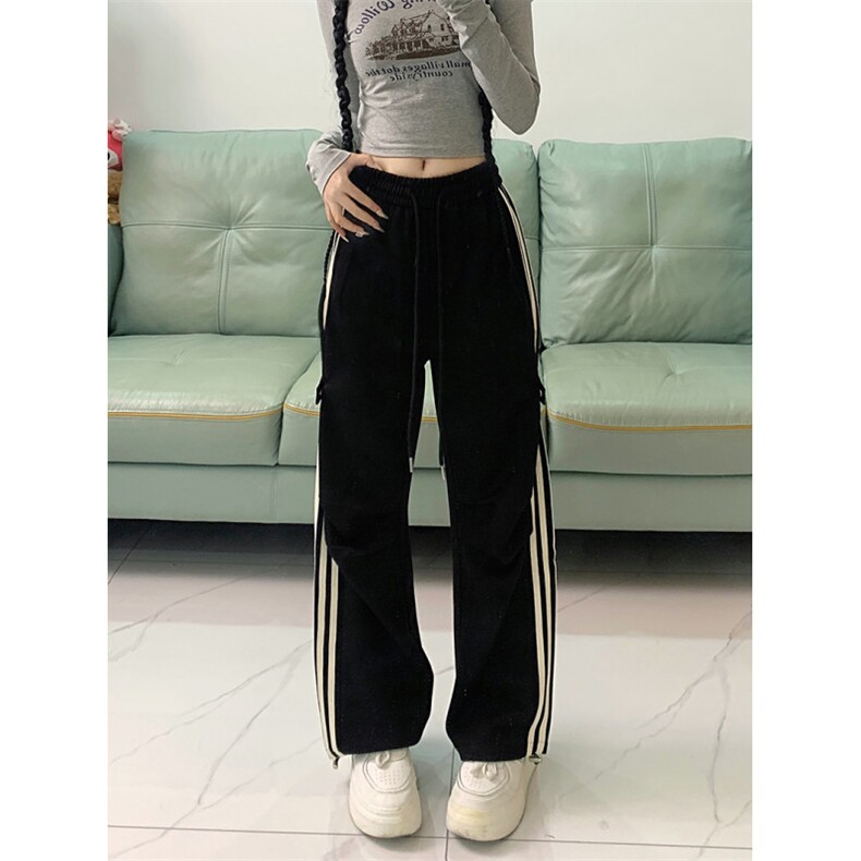 AK1891-P45美式新款直筒休闲束脚运动阔腿工装裤,女装休闲裤,星座617A-2