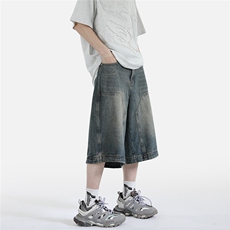 xz905-2-Z039#P45牛仔短裤，男装牛仔裤，星座905-2