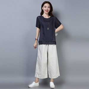 2021夏装新款套装休闲宽松款207款,女装大码女装,秋牧寒烟